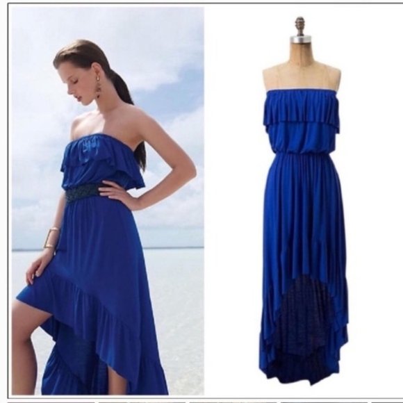 Anthropologie Lilka Blue maxi dress small - Picture 1 of 5